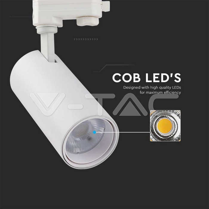 Led Sín LED Sín világítási rendszer: 30W LED Sínes COB lámpa 3 az 1-ben, fehér ...
